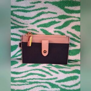 Anne Klein Black and Tan ID Holder/Change Purse